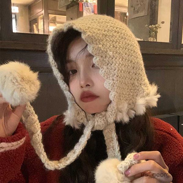 caps version autumn and winter lace knitted pullover hat women ear protector cute lace-up cap warm hairball hats r230628, Blue;gray
caps version autumn and winter lace knitted pullover hat women ear protector cute lace-up cap warm hairball hats r230628, Blue;gray