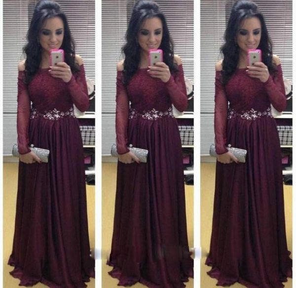 maroon off the shoulder evening dresses with long sleeves a line lace satin formal prom gowns custom made 279178, Black;red
maroon off the shoulder evening dresses with long sleeves a line lace satin formal prom gowns custom made 279178, Black;red