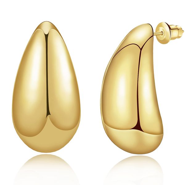 chunky gold hoop earrings for women lightweight waterdrop hollow open hoops hypoallergenic gold plated earrings fashion jewelry for women gi, Golden;silver
chunky gold hoop earrings for women lightweight waterdrop hollow open hoops hypoallergenic gold plated earrings fashion jewelry for women gi, Golden;silver