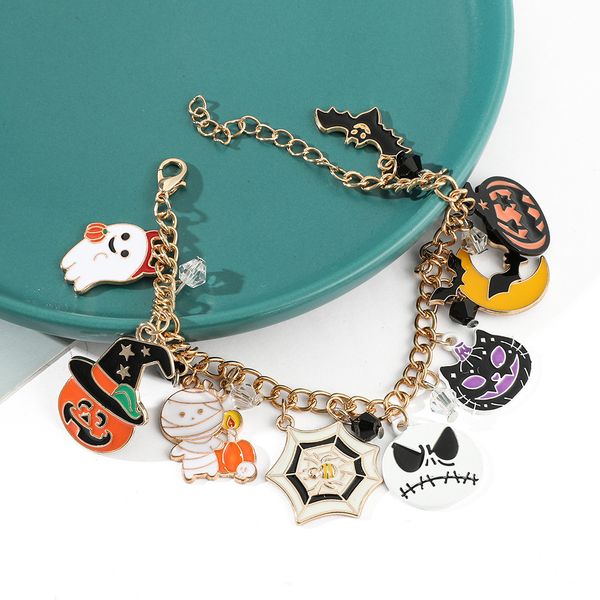 anime halloween ghost pumpkin bracelet drip oil metal accesssory girls cute sweet student friend bracelet, Blue
anime halloween ghost pumpkin bracelet drip oil metal accesssory girls cute sweet student friend bracelet, Blue