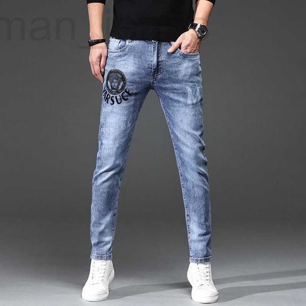 men's jeans designer diamond jeans high-end summer european men's washed slim fit nd4c, Blue
men's jeans designer diamond jeans high-end summer european men's washed slim fit nd4c, Blue