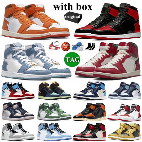 with box jumpman 1 basketball shoes men women 1s bred patent denim lost found starfish university blue fearless gorge green dark mocha mens
with box jumpman 1 basketball shoes men women 1s bred patent denim lost found starfish university blue fearless gorge green dark mocha mens