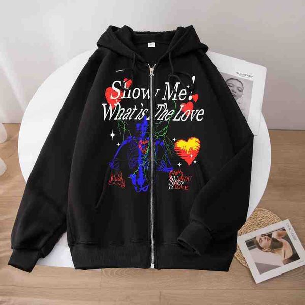 2023 new zip hoodie street trendy american cardigan coat skull up love printed clothes for men, Black
2023 new zip hoodie street trendy american cardigan coat skull up love printed clothes for men, Black