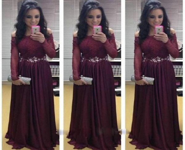 maroon off the shoulder evening dresses with long sleeves a line lace satin formal prom gowns custom made 481422, Black;red
maroon off the shoulder evening dresses with long sleeves a line lace satin formal prom gowns custom made 481422, Black;red