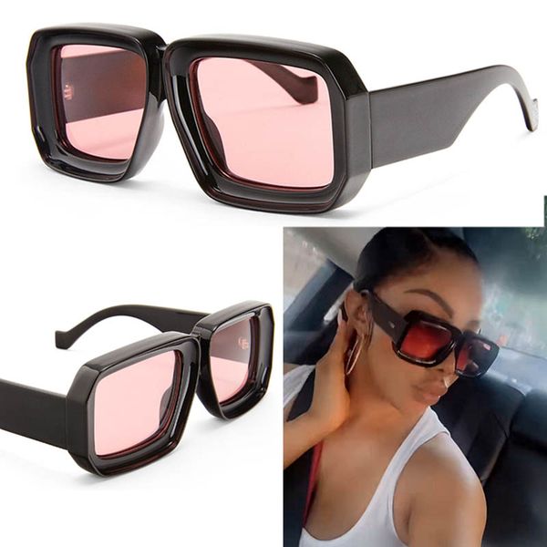 

Black Sunglasses LW40064U mens womens square concave-convex stereoscopic frame fashion classic trend brand glasses outdoor driving LW40064 40064 40080 LW40080U