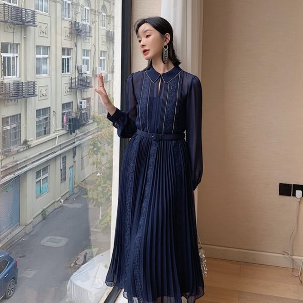 auth self portrait navy blue polo vintage pleated large swing long dress delivery belt, Black;gray
auth self portrait navy blue polo vintage pleated large swing long dress delivery belt, Black;gray