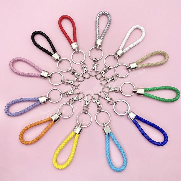 pu leather braided woven rope keychain diy bag pendant key chain holder key car trinket keyring for men women gift jewelry, Silver
pu leather braided woven rope keychain diy bag pendant key chain holder key car trinket keyring for men women gift jewelry, Silver