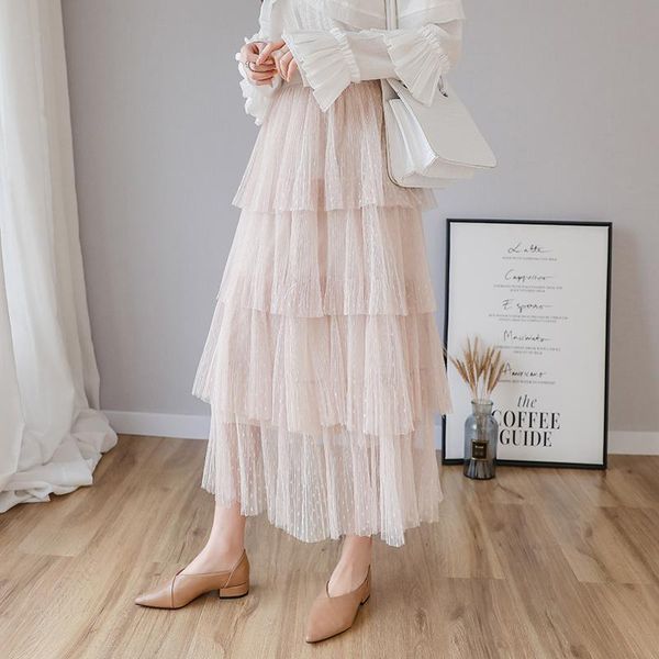 dresses lukaxsikax 2021 new spring autumn women high waist slim mesh long skirt korean fashion dots pleated hem cake skirt, White;black
dresses lukaxsikax 2021 new spring autumn women high waist slim mesh long skirt korean fashion dots pleated hem cake skirt, White;black