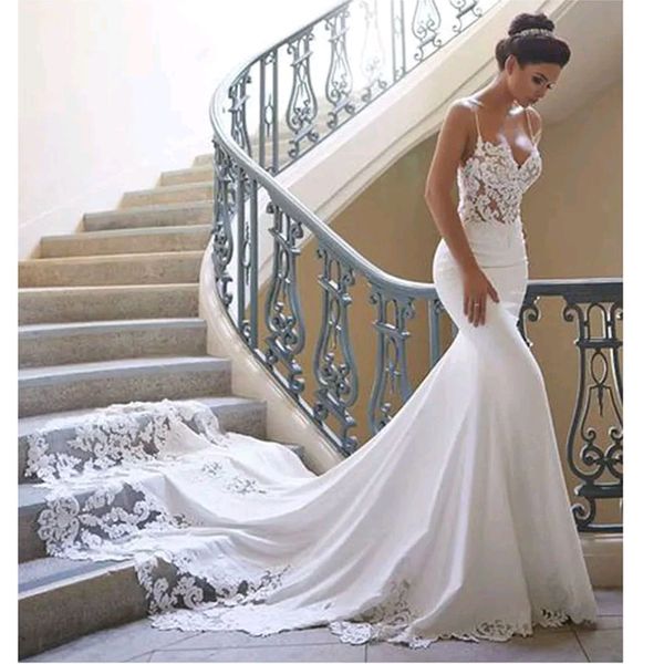mermaid wedding dress sleeves vestidos de novia vintage lace sweetheart neck bridal gown backless wedding gowns, White
mermaid wedding dress sleeves vestidos de novia vintage lace sweetheart neck bridal gown backless wedding gowns, White