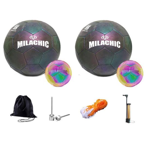 balls luminous reflective football size 4 5 pu glowing soccer ball standard holographics sport entertainment for kids adults practice 230627
balls luminous reflective football size 4 5 pu glowing soccer ball standard holographics sport entertainment for kids adults practice 230627