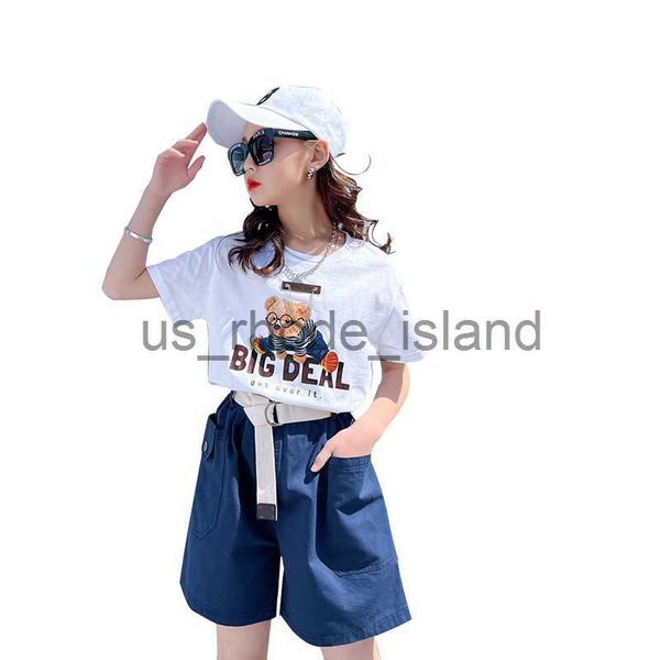 t-shirts kids outfit set girl 2023 summer cotton 2 piece short fille + t shirt designer clothes 4 5 6 7 8 10 12 14 years teenager outwear x0, Blue
t-shirts kids outfit set girl 2023 summer cotton 2 piece short fille + t shirt designer clothes 4 5 6 7 8 10 12 14 years teenager outwear x0, Blue