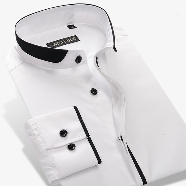 men's dress shirts grevol arrival 100% cotton men dress shirts unique design stand collar mens shirts first choice for parties 230628, White;black
men's dress shirts grevol arrival 100% cotton men dress shirts unique design stand collar mens shirts first choice for parties 230628, White;black
