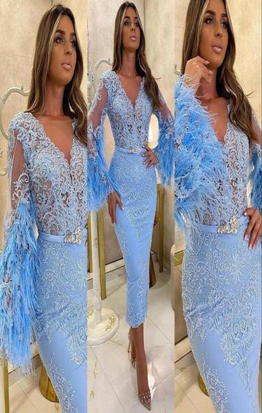 sky blue arabic aso ebi evening dresses wear for women v neck long sleeves feather lace tea length formal prom dress party gowns9710102, Black;red
sky blue arabic aso ebi evening dresses wear for women v neck long sleeves feather lace tea length formal prom dress party gowns9710102, Black;red