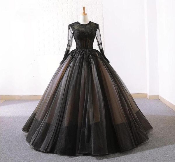 vintage black nude gothic wedding dresses with long sleeves jewel neck floor length non white bridal gowns with color custom made8857747
vintage black nude gothic wedding dresses with long sleeves jewel neck floor length non white bridal gowns with color custom made8857747