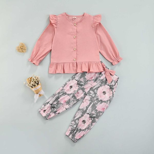 t-shirts girls suits sets outfits t-shirt and trousers suit fashion solid color ruffle long sleeve shirt and flower long pants x0628, Blue
t-shirts girls suits sets outfits t-shirt and trousers suit fashion solid color ruffle long sleeve shirt and flower long pants x0628, Blue