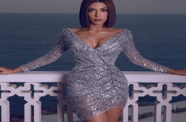 shiny glitter short cocktail dresses with sequins v neck illusion mini prom gowns long sleeves special occasion dress2548643, Black
shiny glitter short cocktail dresses with sequins v neck illusion mini prom gowns long sleeves special occasion dress2548643, Black
