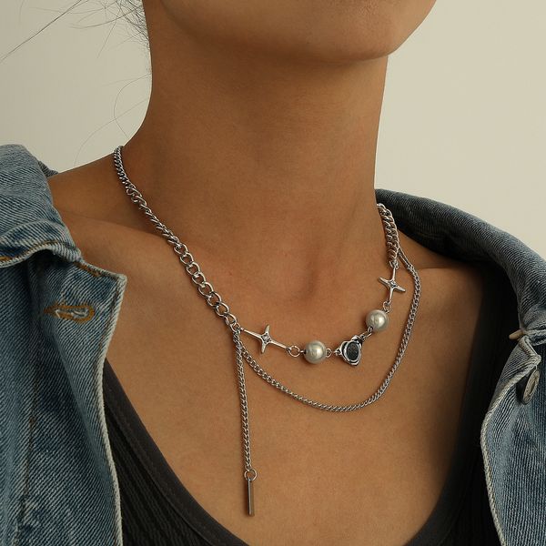 necklace punk cool one-word tzitzit pendant necklace lady, luminous pearl diamond-studded necklace necklaces for women trendy layering neckl, Silver
necklace punk cool one-word tzitzit pendant necklace lady, luminous pearl diamond-studded necklace necklaces for women trendy layering neckl, Silver