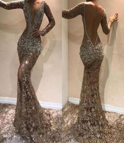 luxury sequined beaded mermaid prom dresses sparkly vintage long sleeves open back evening gown long formal party pageant dresses4816761, Black
luxury sequined beaded mermaid prom dresses sparkly vintage long sleeves open back evening gown long formal party pageant dresses4816761, Black