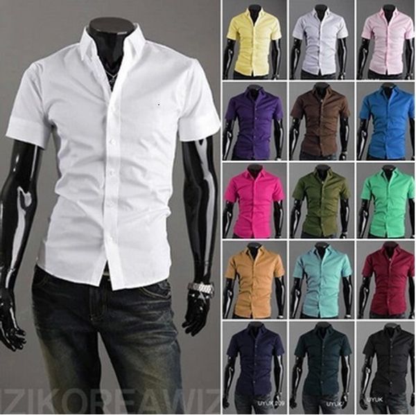 men's dress shirts 16 colors summer polyester men solid casual business shirts men's korean version slim fit short sleeve shirt 23, White;black
men's dress shirts 16 colors summer polyester men solid casual business shirts men's korean version slim fit short sleeve shirt 23, White;black