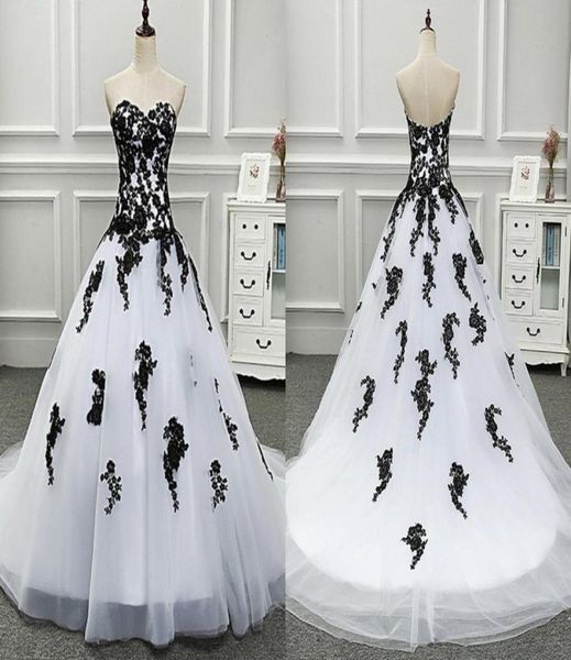 amazing black and white princess wedding dresses bridal gowns sweetheart real po applique lace backless reception dress4932577
amazing black and white princess wedding dresses bridal gowns sweetheart real po applique lace backless reception dress4932577
