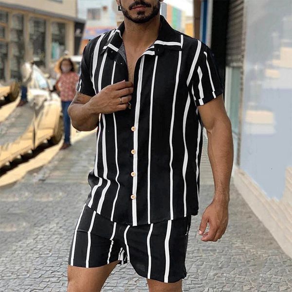 mens tracksuits outfits fashion hawaiian stripes summer button down short sleeve shirts beach shorts casual streetwear 2 piece set 230627, Gray
mens tracksuits outfits fashion hawaiian stripes summer button down short sleeve shirts beach shorts casual streetwear 2 piece set 230627, Gray