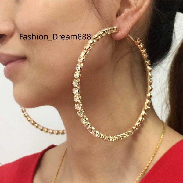 punk sparkly gold plated 9.7cm big round crystal hoop earrings rhinestone large hoop earrings, Silver
punk sparkly gold plated 9.7cm big round crystal hoop earrings rhinestone large hoop earrings, Silver