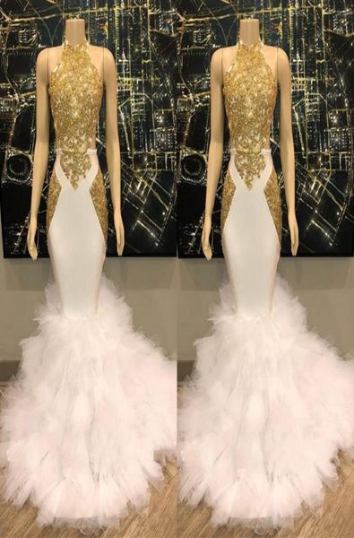 gorgeous halter neck gold and white prom dress 2019 mermaid long evening gowns bottom with tulle ruffles party dresses7841076, Black
gorgeous halter neck gold and white prom dress 2019 mermaid long evening gowns bottom with tulle ruffles party dresses7841076, Black