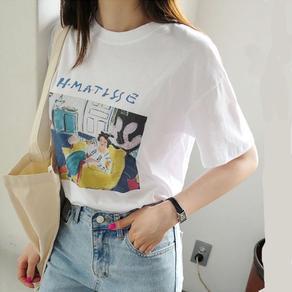 women s t shirt 1pcs matisse women seat in arm loose casual female short sleeve cartoon art print fashion harajuku letter t shir 230628, White
women s t shirt 1pcs matisse women seat in arm loose casual female short sleeve cartoon art print fashion harajuku letter t shir 230628, White