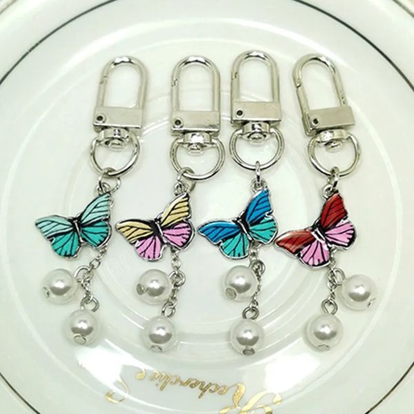 colorful pearl butterfly pendant keychain insects car key rings for women bag accessories cell phone pendant jewelry gift, Silver
colorful pearl butterfly pendant keychain insects car key rings for women bag accessories cell phone pendant jewelry gift, Silver