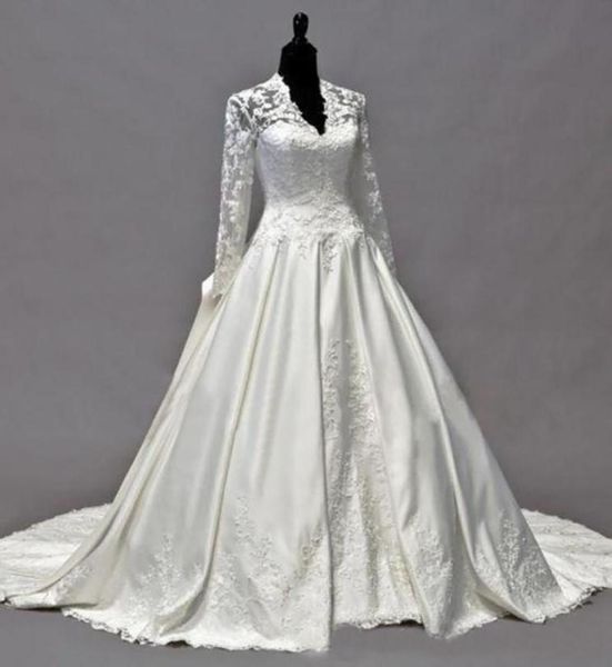 vintage kate middleton long sleeves fall wedding dresses aline vneck ivory taffeta appliques peplum bridal gowns robes de ma2517302, White
vintage kate middleton long sleeves fall wedding dresses aline vneck ivory taffeta appliques peplum bridal gowns robes de ma2517302, White