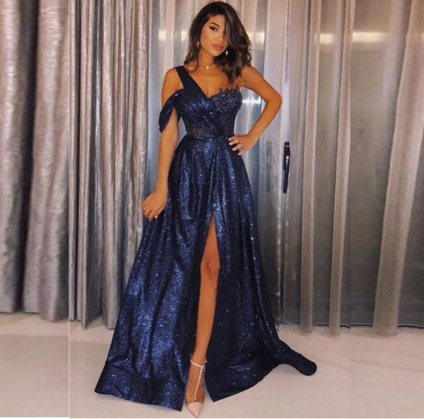 navy blue sequined prom dresses one shoulder appliques front split evening gowns shinning cocktail party dress formal vestido5176126, Black
navy blue sequined prom dresses one shoulder appliques front split evening gowns shinning cocktail party dress formal vestido5176126, Black