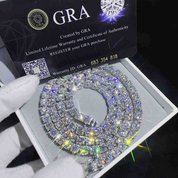 fashion jewelry hip hop necklace pass diamond tester 5mm vvs moissanite iced out tennis chain for men women, Silver
fashion jewelry hip hop necklace pass diamond tester 5mm vvs moissanite iced out tennis chain for men women, Silver
