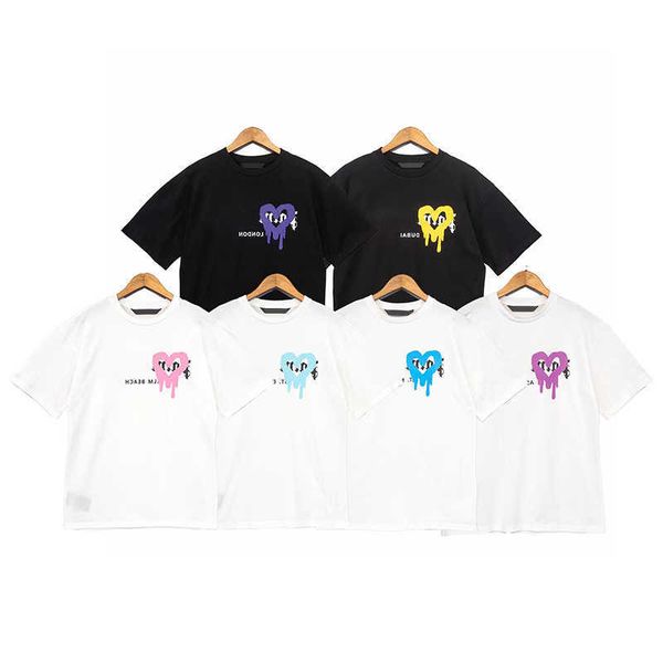 mens designer tshirt men's t-shirts palms spray love heart print short-sleeved t shirt fashion angels women graphic tees, White;black
mens designer tshirt men's t-shirts palms spray love heart print short-sleeved t shirt fashion angels women graphic tees, White;black