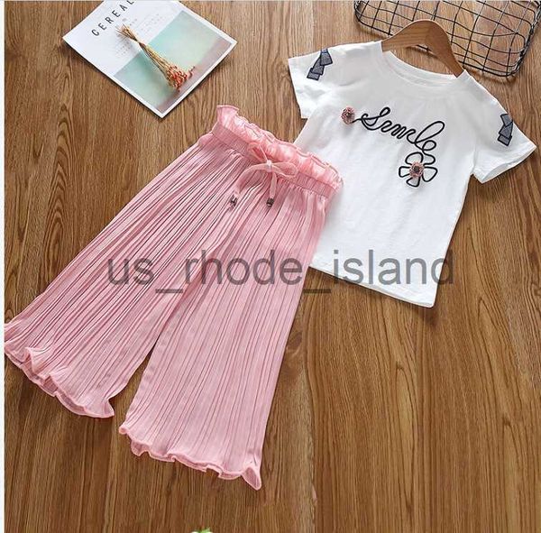 t-shirts summer 2023 girls clothing sets kids t-shirt+wide leg pants suits children short sleeve baby girls clothes set for 3 to 10 years x0, Blue
t-shirts summer 2023 girls clothing sets kids t-shirt+wide leg pants suits children short sleeve baby girls clothes set for 3 to 10 years x0, Blue