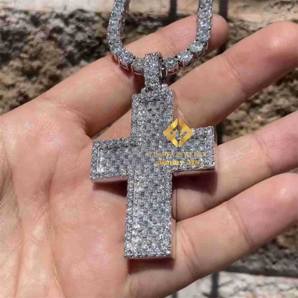 customized hip hop luxury jewelry 925 sterling silver iced out vvs1 moissanite diamond baguette cross pendant necklace men
customized hip hop luxury jewelry 925 sterling silver iced out vvs1 moissanite diamond baguette cross pendant necklace men