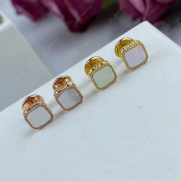 classic mini 4/four leaf clover small stud earrings women's 18k gold mother-of-pearl designer earrings for women engagement birthday gi, Golden;silver
classic mini 4/four leaf clover small stud earrings women's 18k gold mother-of-pearl designer earrings for women engagement birthday gi, Golden;silver