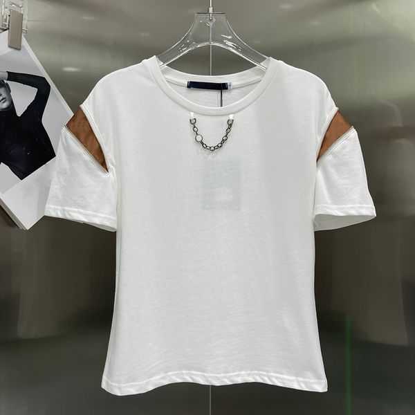 woman t shirt graphic tees shirts summer fashion t-shirts with scarves stylish zipper short sleeve womens breathable clothing 23ss, White
woman t shirt graphic tees shirts summer fashion t-shirts with scarves stylish zipper short sleeve womens breathable clothing 23ss, White