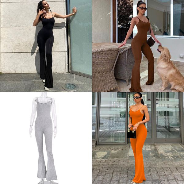2023 designer women's sling jumpsuits women summer y2k backless bodycon bodysuits casual solid sleeveless flare leggings overalls whole, Black;white
2023 designer women's sling jumpsuits women summer y2k backless bodycon bodysuits casual solid sleeveless flare leggings overalls whole, Black;white