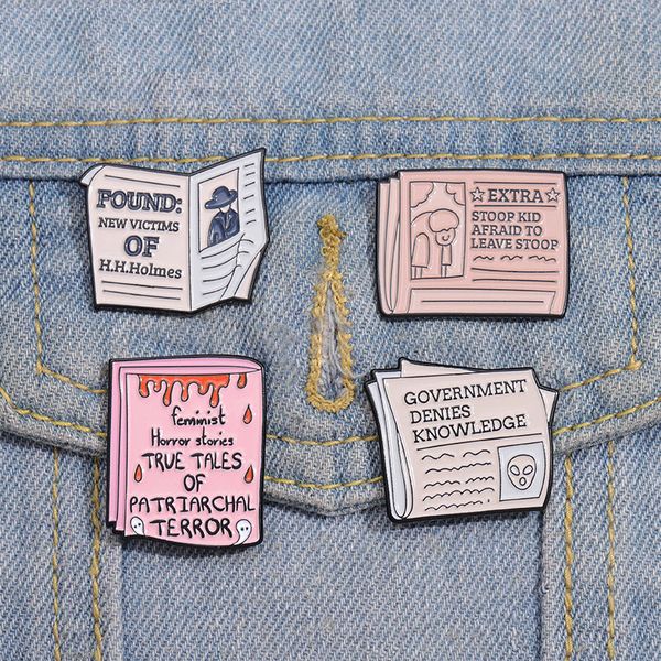 newspaper enamel pins custom brooches lapel badges funny jewelry gift for kids friends, Blue
newspaper enamel pins custom brooches lapel badges funny jewelry gift for kids friends, Blue