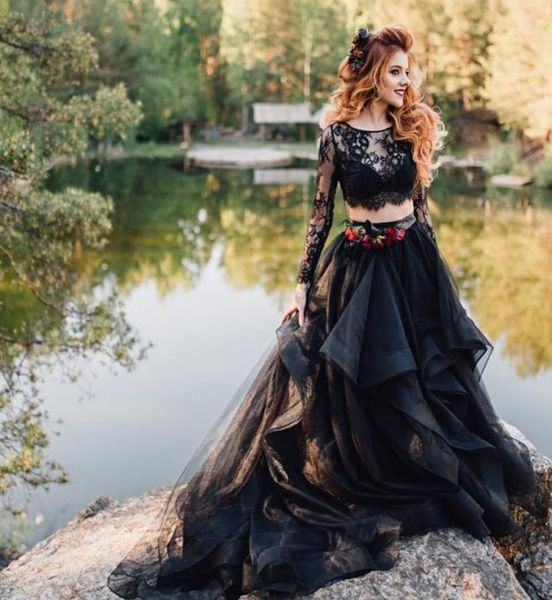 fashion black lace beach wedding dresses a line sheer bateau neck two pieces bridals gowns long sleeves tulle boho vestidos de noi7288139, White
fashion black lace beach wedding dresses a line sheer bateau neck two pieces bridals gowns long sleeves tulle boho vestidos de noi7288139, White