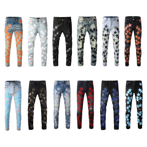 designer am mens jeans mens womens high craft elasticity slim body jeans pants long hippop sticker ripped denim straight streetwear skinny p, Black
designer am mens jeans mens womens high craft elasticity slim body jeans pants long hippop sticker ripped denim straight streetwear skinny p, Black