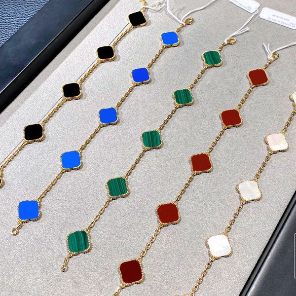 four leaf clover charm bracelets bangle chain 18k gold agate shell mother-of-pearl for women&girl wedding designer jewelry 2023 new fashion, Golden;silver
four leaf clover charm bracelets bangle chain 18k gold agate shell mother-of-pearl for women&girl wedding designer jewelry 2023 new fashion, Golden;silver