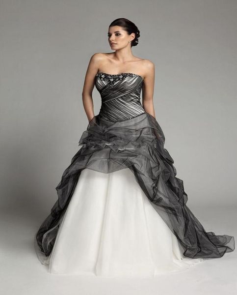 new empire colorful wedding dress gothic black and white draped princess crystal pleated bridal gowns custom made beads strapless 7750116
new empire colorful wedding dress gothic black and white draped princess crystal pleated bridal gowns custom made beads strapless 7750116