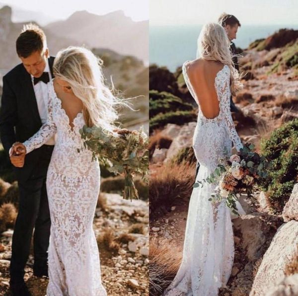 open back mermaid wedding dresses 2019 boho long sleeves v neck lace bridal wedding gowns3780667, White
open back mermaid wedding dresses 2019 boho long sleeves v neck lace bridal wedding gowns3780667, White