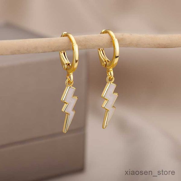 stud lightning drop earrings for women gold plated stainless steel earring fashion trend jewelry gift femme r230628, Golden;silver
stud lightning drop earrings for women gold plated stainless steel earring fashion trend jewelry gift femme r230628, Golden;silver