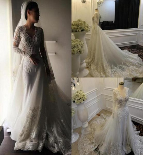 gorgeous long sleeves overskirts wedding dresses 2019 v neck lace applique beads tulle court train bridal gowns with detach4087167, White
gorgeous long sleeves overskirts wedding dresses 2019 v neck lace applique beads tulle court train bridal gowns with detach4087167, White