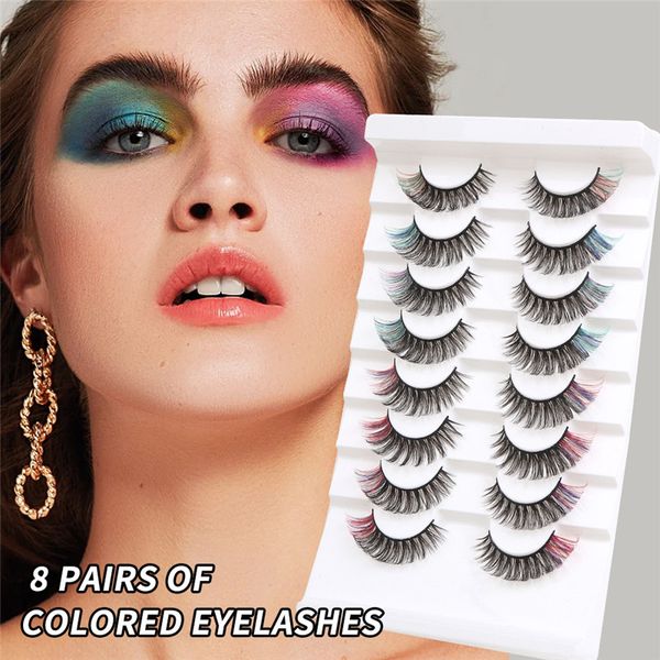 color eyelashes faux mink lashes 8 pairs dramatic fluffy stage makeup beauty colored handmade soft lashes
color eyelashes faux mink lashes 8 pairs dramatic fluffy stage makeup beauty colored handmade soft lashes