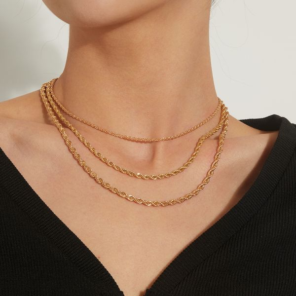 niche design necklace designer jewlery ffashion temperament multi-layer twist collarbone necklace, hip-hop fashion punk style high-end jewle, Silver
niche design necklace designer jewlery ffashion temperament multi-layer twist collarbone necklace, hip-hop fashion punk style high-end jewle, Silver