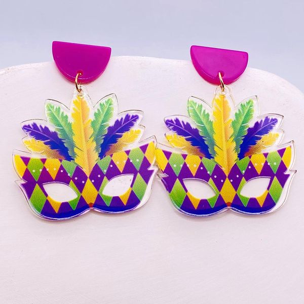 carnival acrylic earrings shiny exaggerate mask earrings letter gras avocado earrings europe and america, Silver
carnival acrylic earrings shiny exaggerate mask earrings letter gras avocado earrings europe and america, Silver