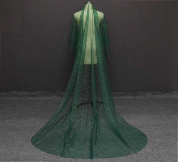 bridal veils shining long green wedding veil with gold dust glitters one layer 3 meters cathedral without comb voile mariage5346623, Black
bridal veils shining long green wedding veil with gold dust glitters one layer 3 meters cathedral without comb voile mariage5346623, Black